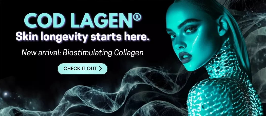COD LAGEN® Biostimulating Collagen – an innovative, fish-derived collagen-based skin rejuvenation treatment. New at DermaGuru.