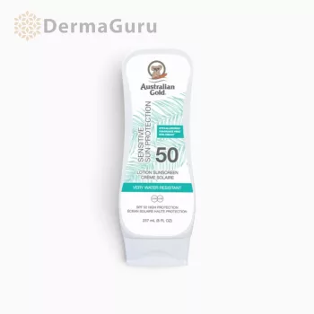   Australian Gold Sensitive Sun Protection Lotion SPF 50, sunscreen body lotion, 237 ml