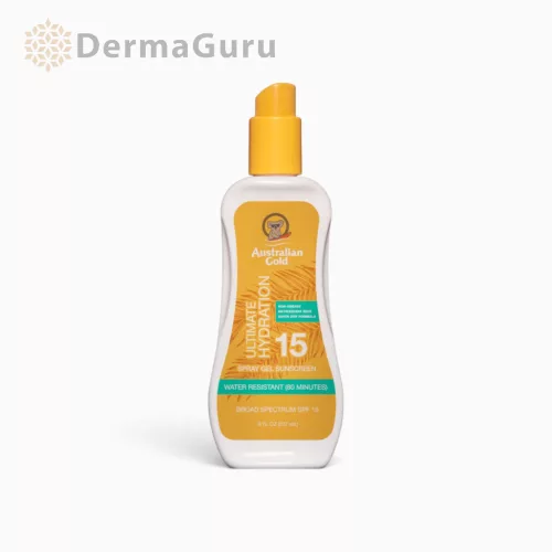 Australian Gold Ultimate Hydration SPF 15 Spray Gel, sunscreen spray gel, 237 ml
