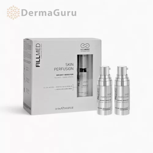 Fillmed Skin Perfusion Bright Booster, intensive serum against pigmentation spots and uneven skin tone, cell renewal and radiance enhancement, 3×10 ml
