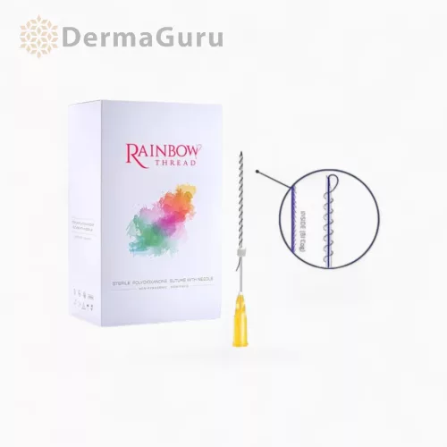 Rainbow Thread COG Ultra+, bio thread for facial contour lifting and tightening, 25G/60/185, 100 threads (5 packs x 20 pcs)