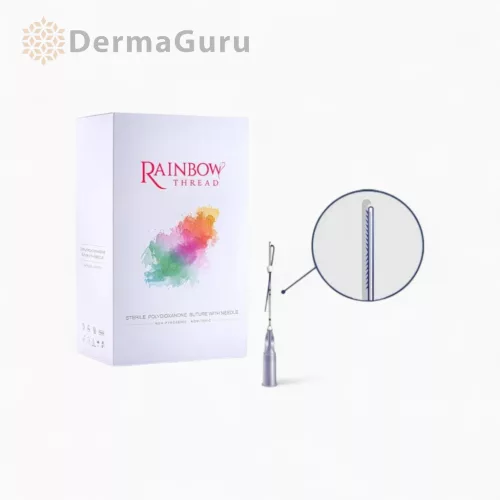 Rainbow Thread Hi Rhino, bio thread for nose shaping and lifting, 19G/60L/80, 100 threads (5 packs x 20 pcs)