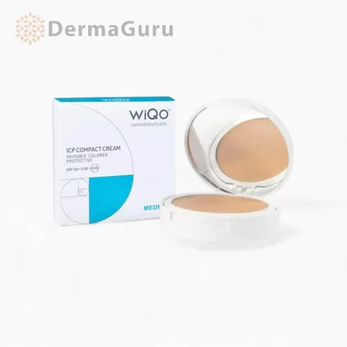 WiQo ICP Medium SPF 50+, Tinted sunscreen cream for medium-warm skin tone, with moisturizing and balancing effect, 10.5ml