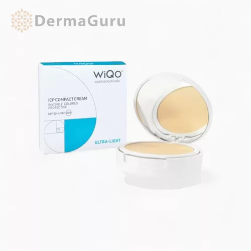 WiQo ICP Ultra Light SPF 50+, Tinted sunscreen cream for very fair skin tone, with airy coverage and moisturizing formula, 10.5ml